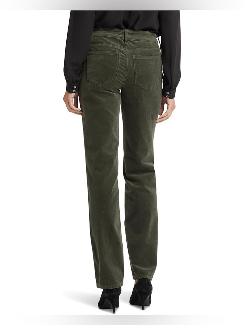 NYDJ Lift-tuck Bootcut Corduroy Pants Women Size 8 Olive Green - Picture 2 of 9